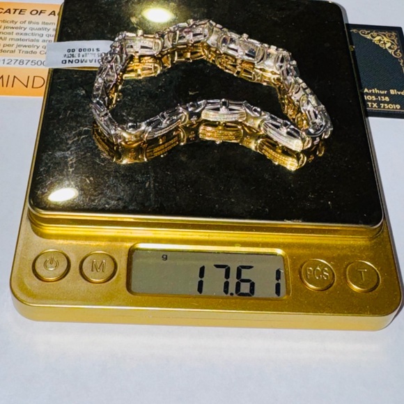 Real Diamond Bracelet for men, Gift for him, FREE APPRAISAl, .75cttw Natural dia - Picture 4 of 4